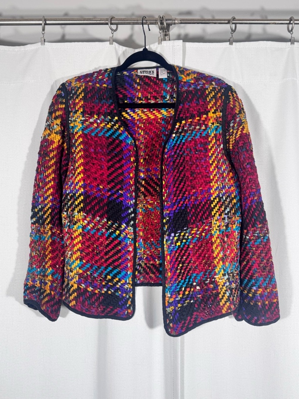 Vintage Chico’s Multicolor Silk Woven Jacket